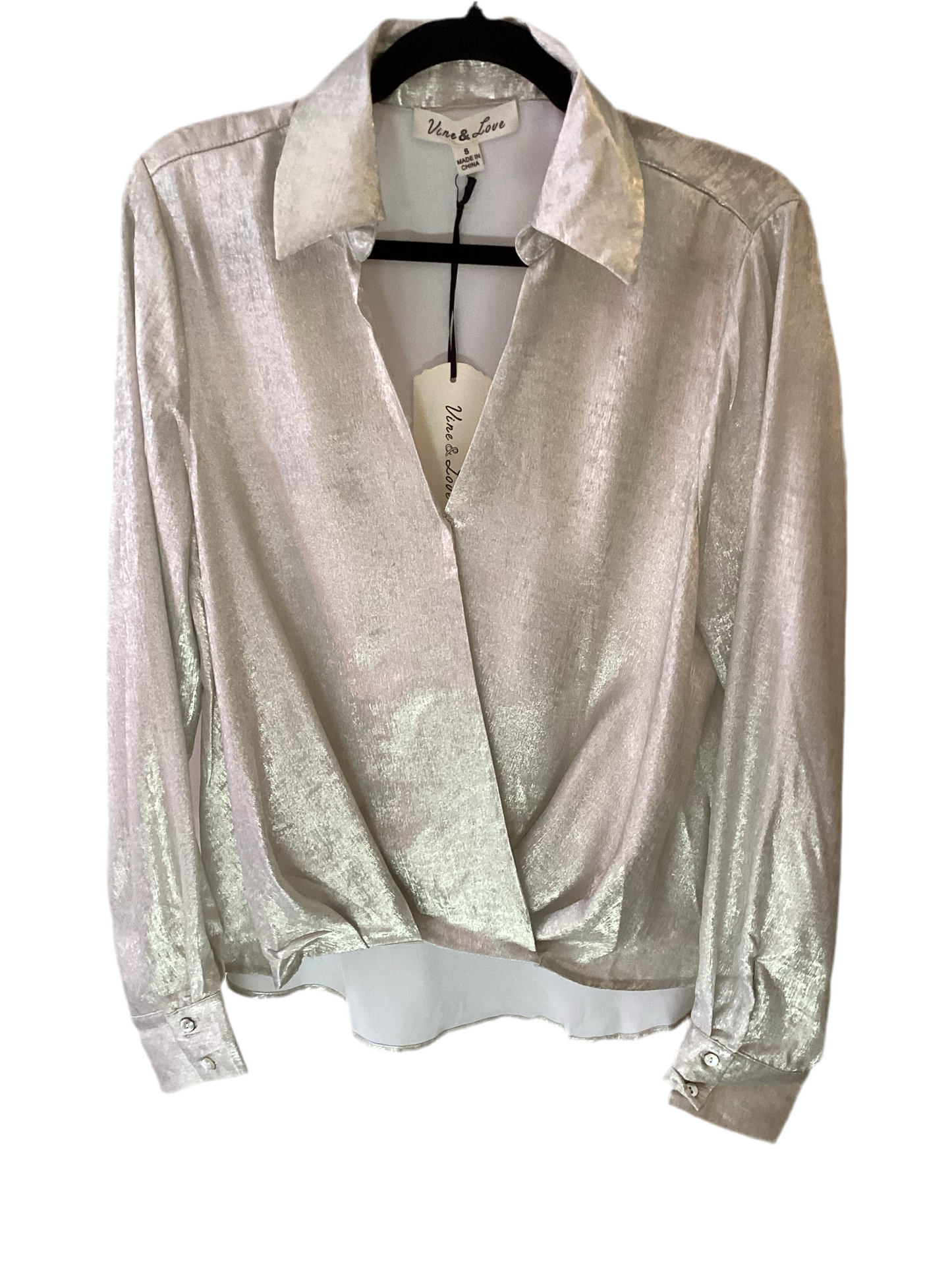 Champagne Lame’ blouse