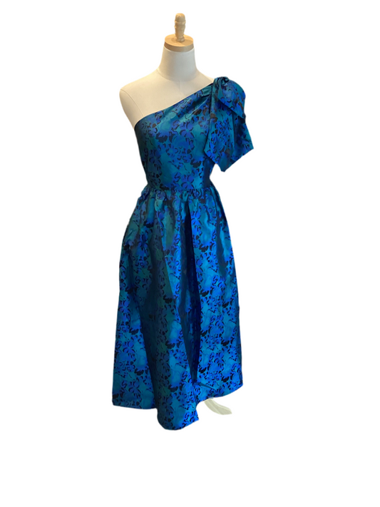 Sugarlips blue green one shoulder maxi dress