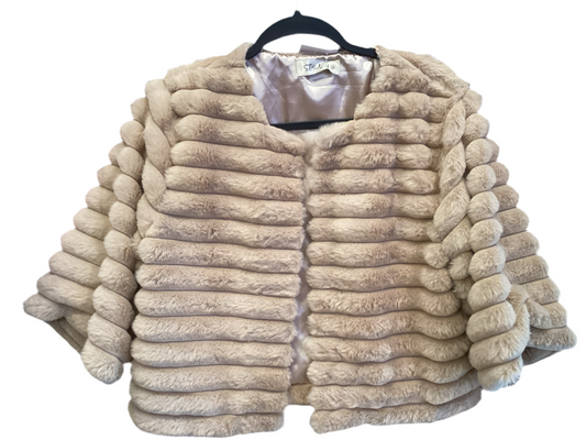 Faux fur crop jacket