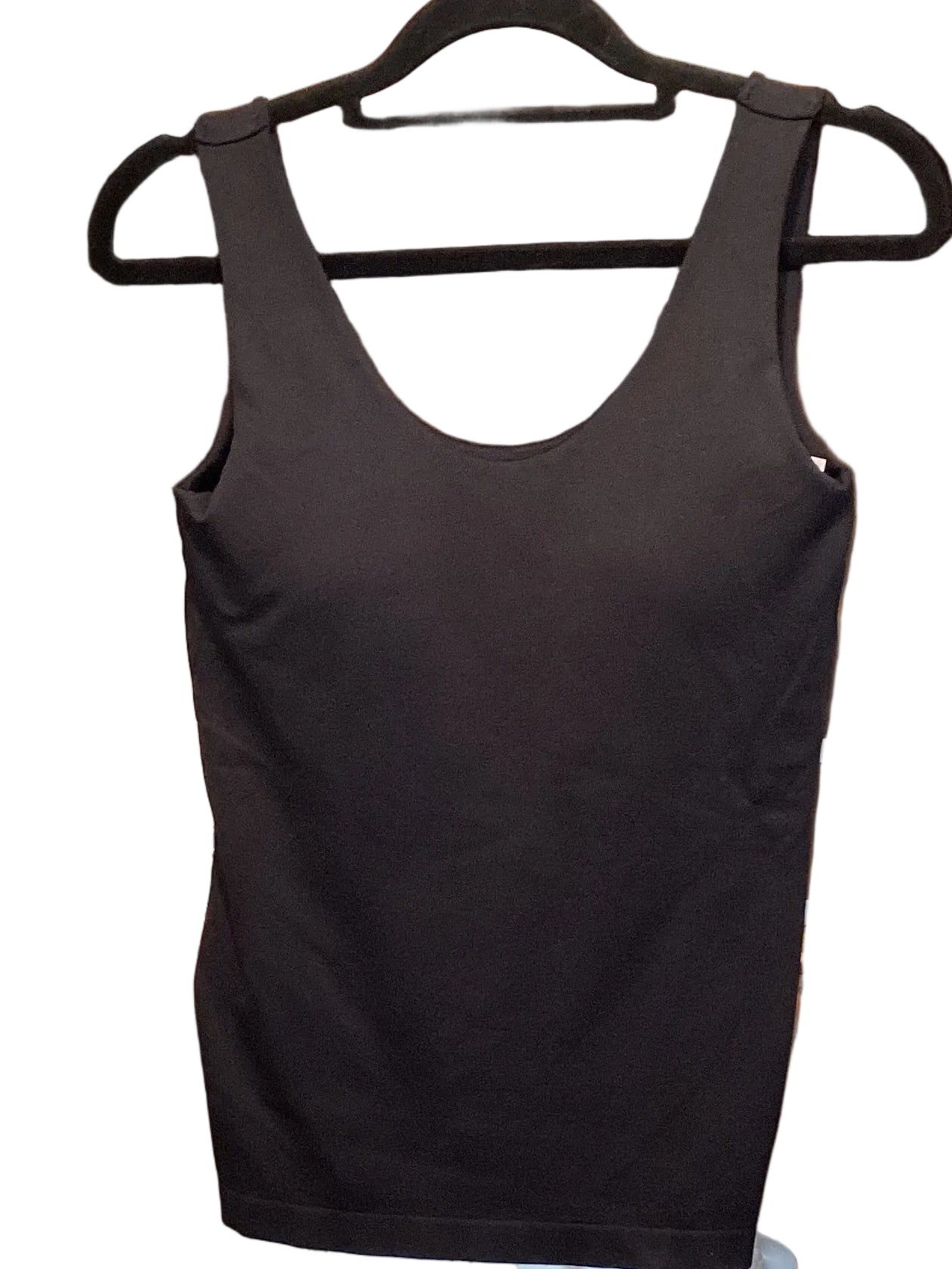 Zenana Black Seamless Cami Tank with Built-In Bra
