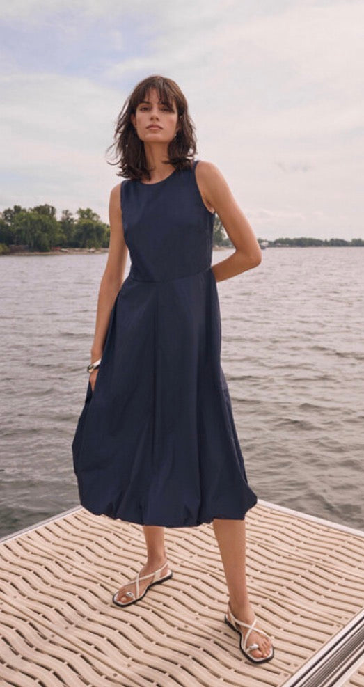 Joseph Ribkoff Casual Sleeveless Midi Dress Midnight Blue