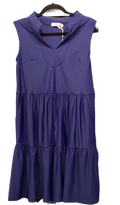 Aryeh navy sleeveless tiered dress