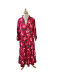 Michelle McDowell red / green tiered maxi dress