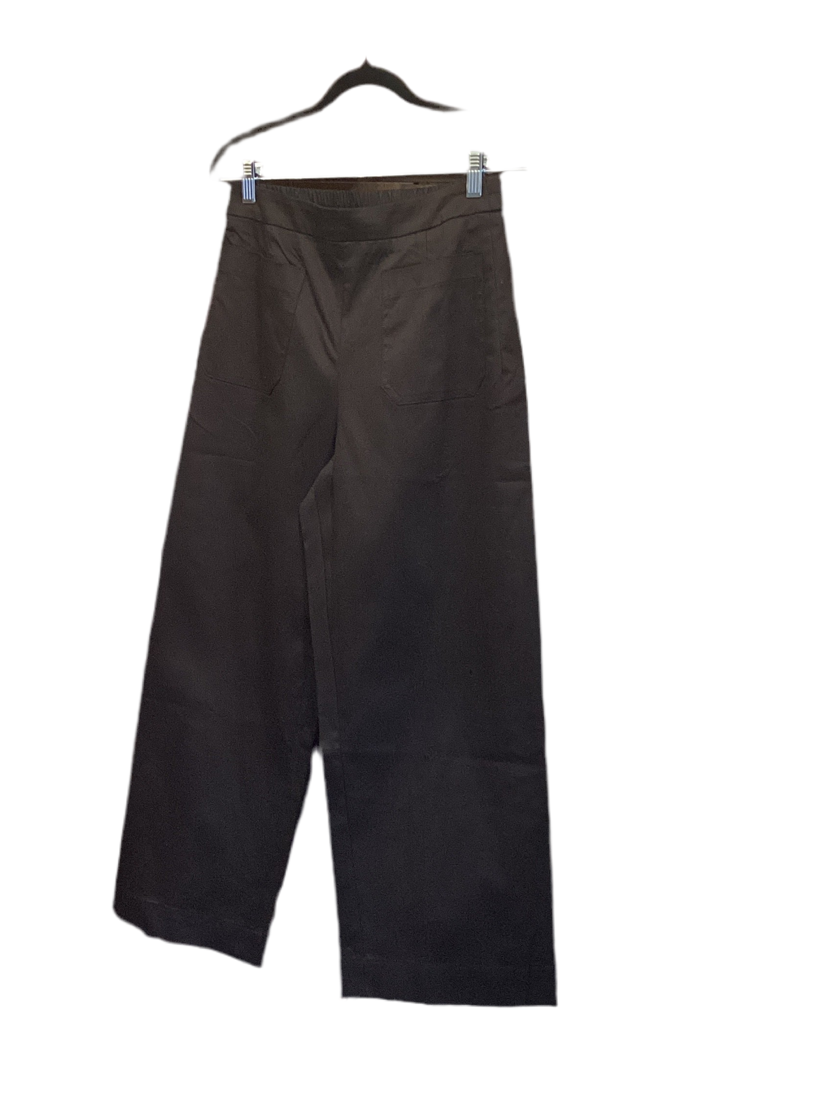 Jodifl Black Cotten, wide-leg, elastic waist w/ front pockets