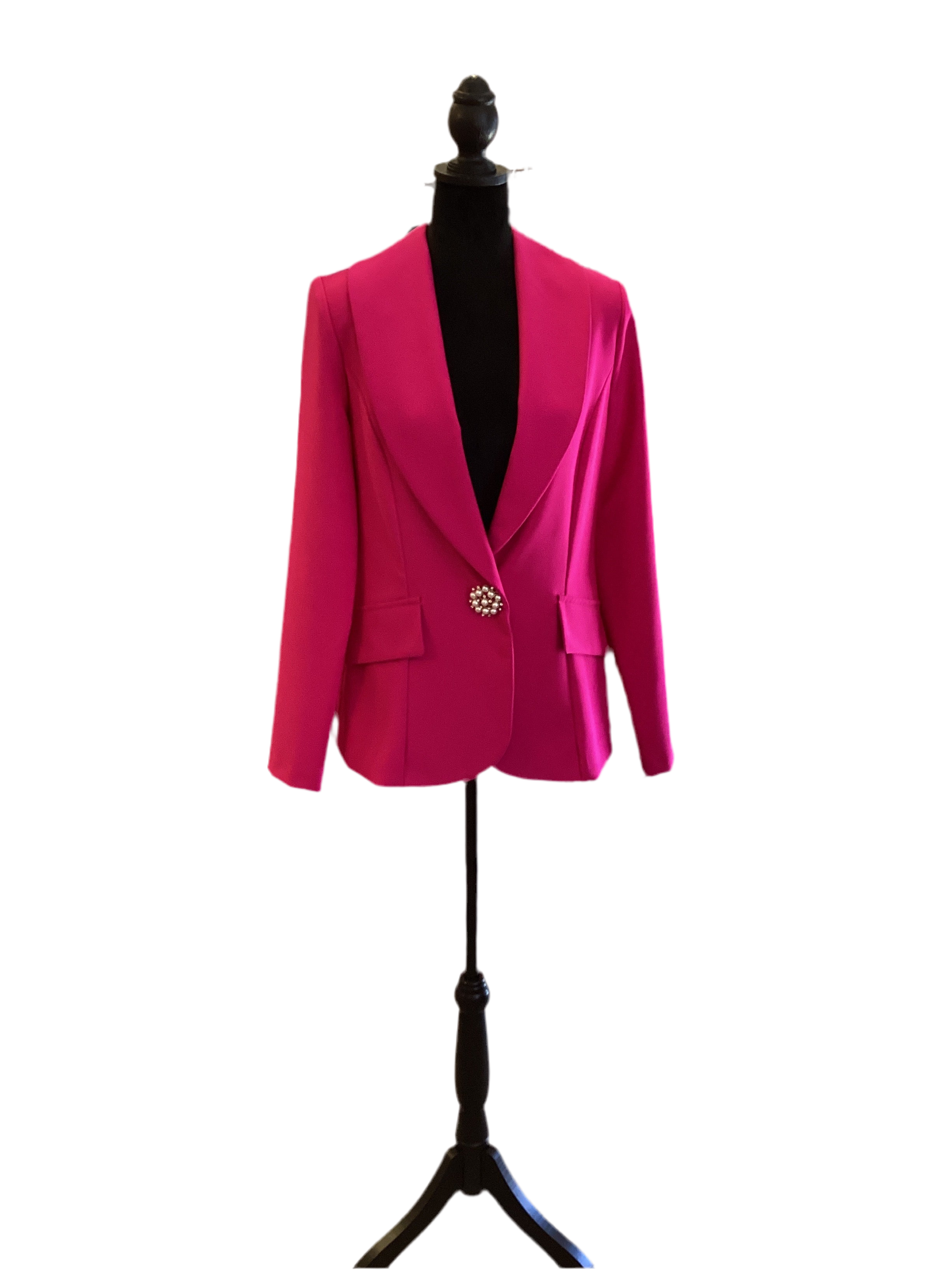 Joseph Ribkoff pink jacket with pearl button