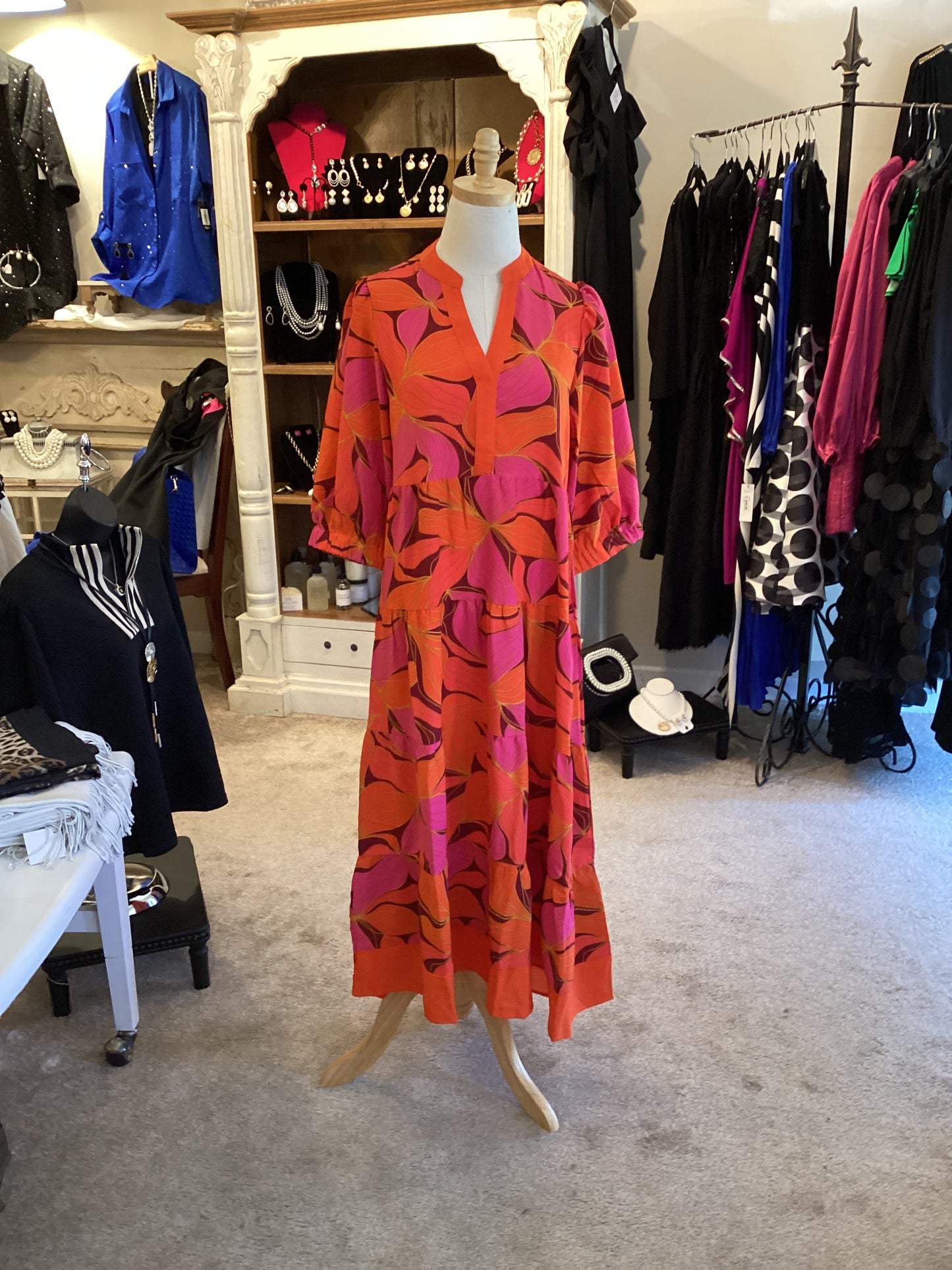 Fate floral 3/4 sleeve tunic