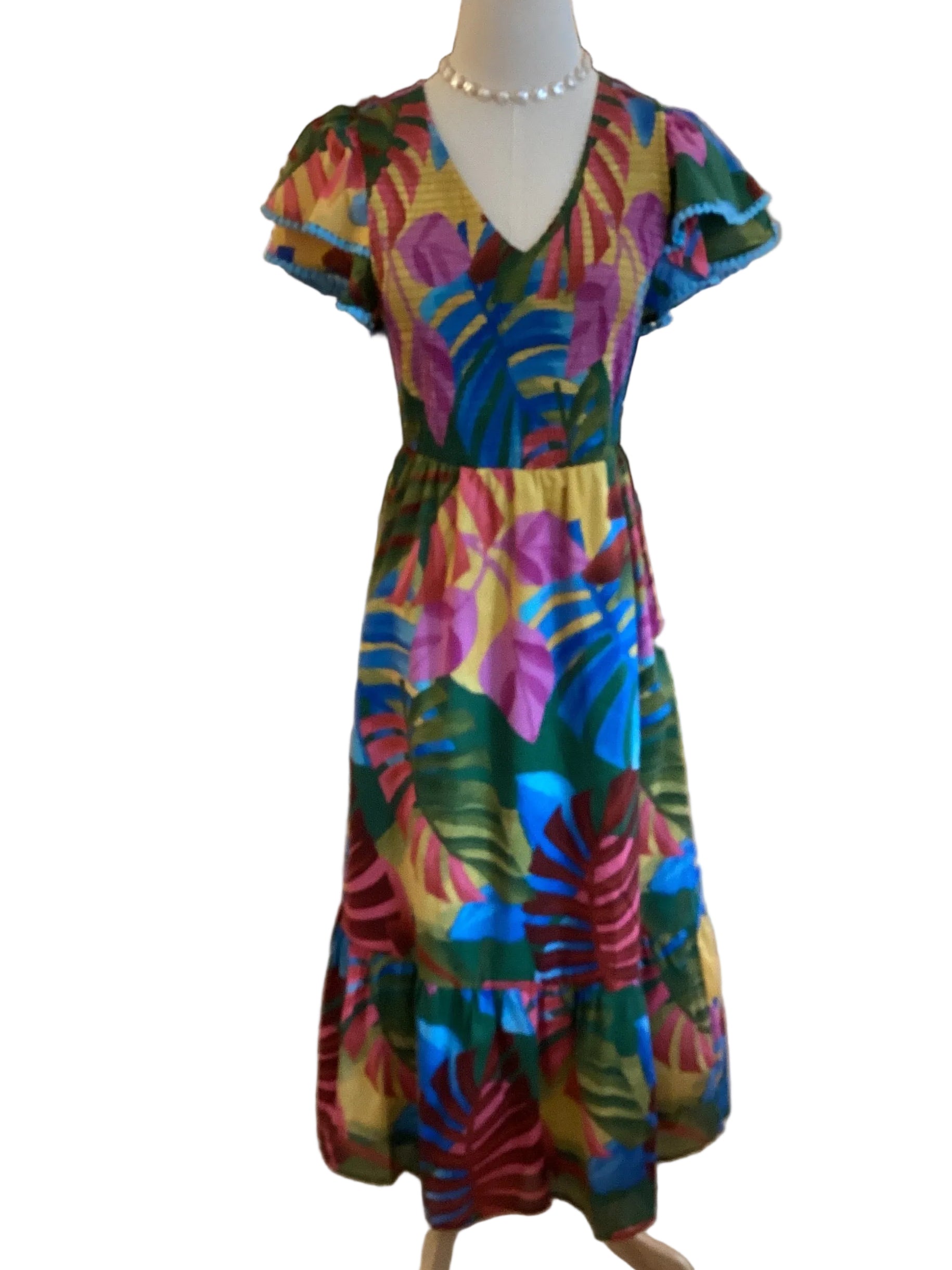 sugar lips dress Sugar Lips Tropical Print Tiered Midi Dress – Julia Neal Fashions, LLC