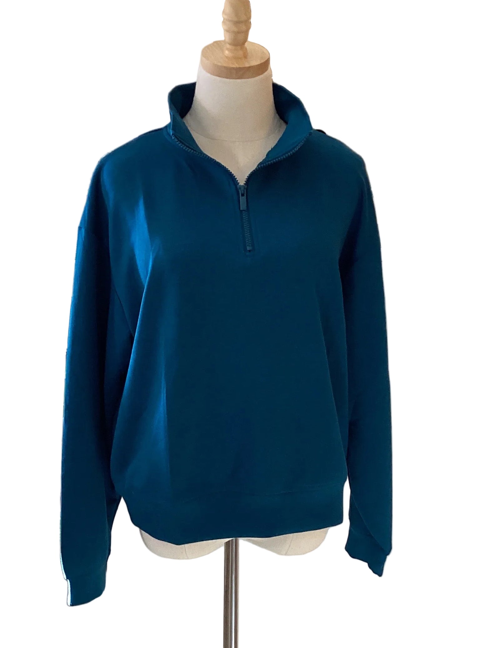 Zenana Teal Scuba Sweatshirt