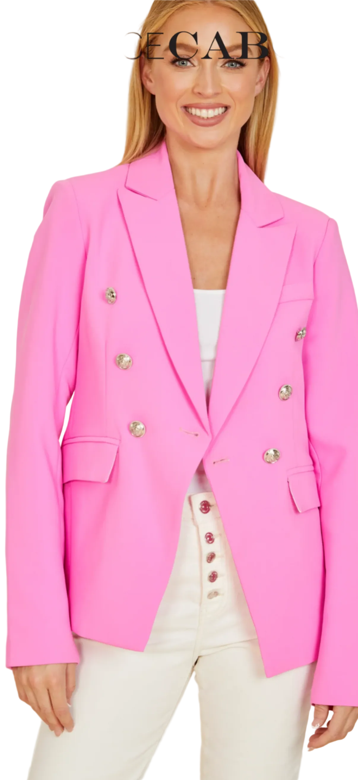 Dolce Cabo pink double breasted blazer