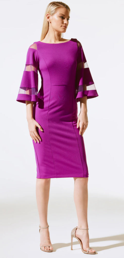 Joseph Ribkoff 3/4 Mesh Bell sleeve Dress