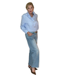 Picadilly light denim wide leg jeans with silver sparkle thread