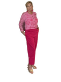 Lior punch pant with single pearl