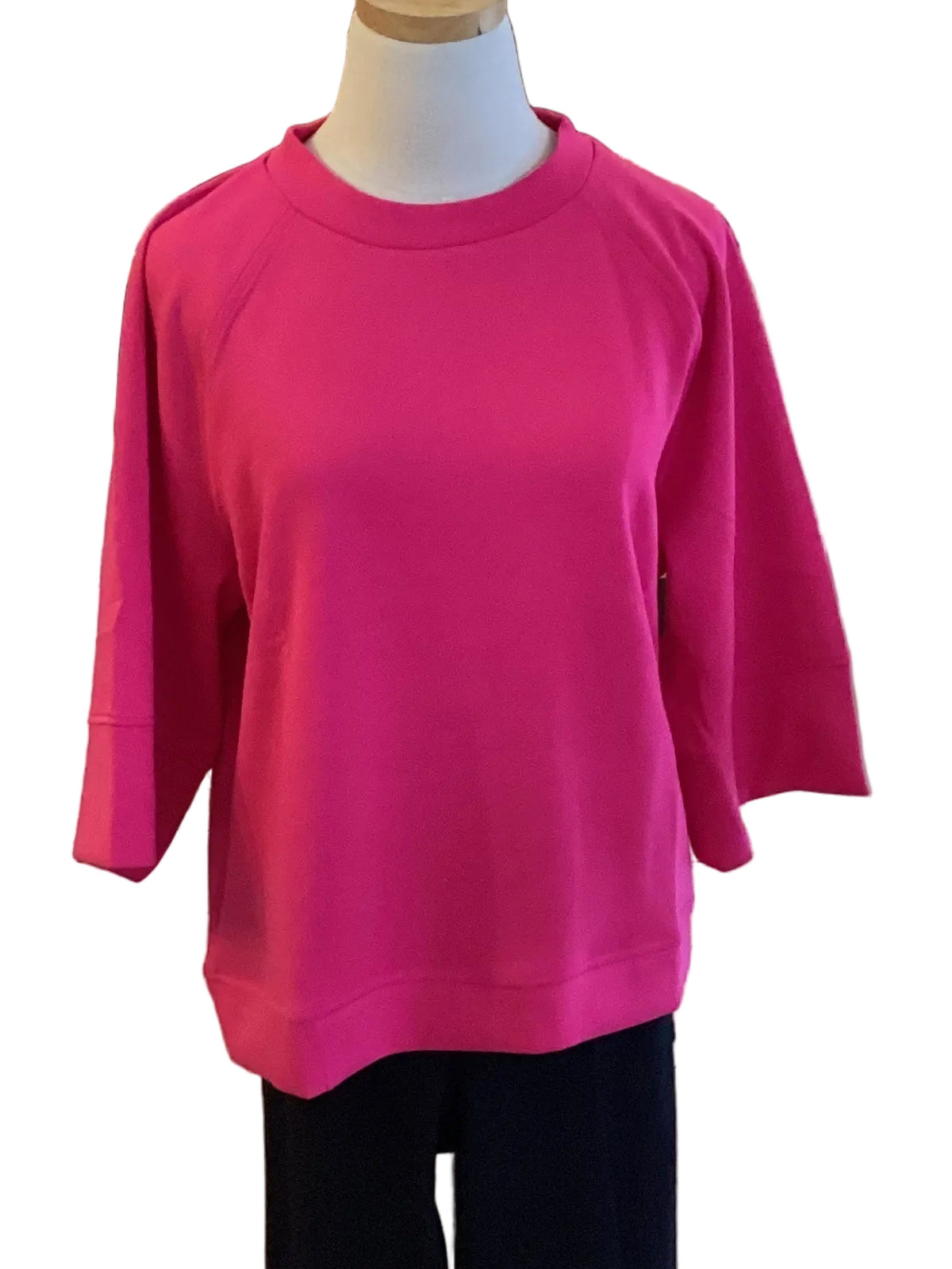 Zenana hot pink round neck 3/4 sleeve top