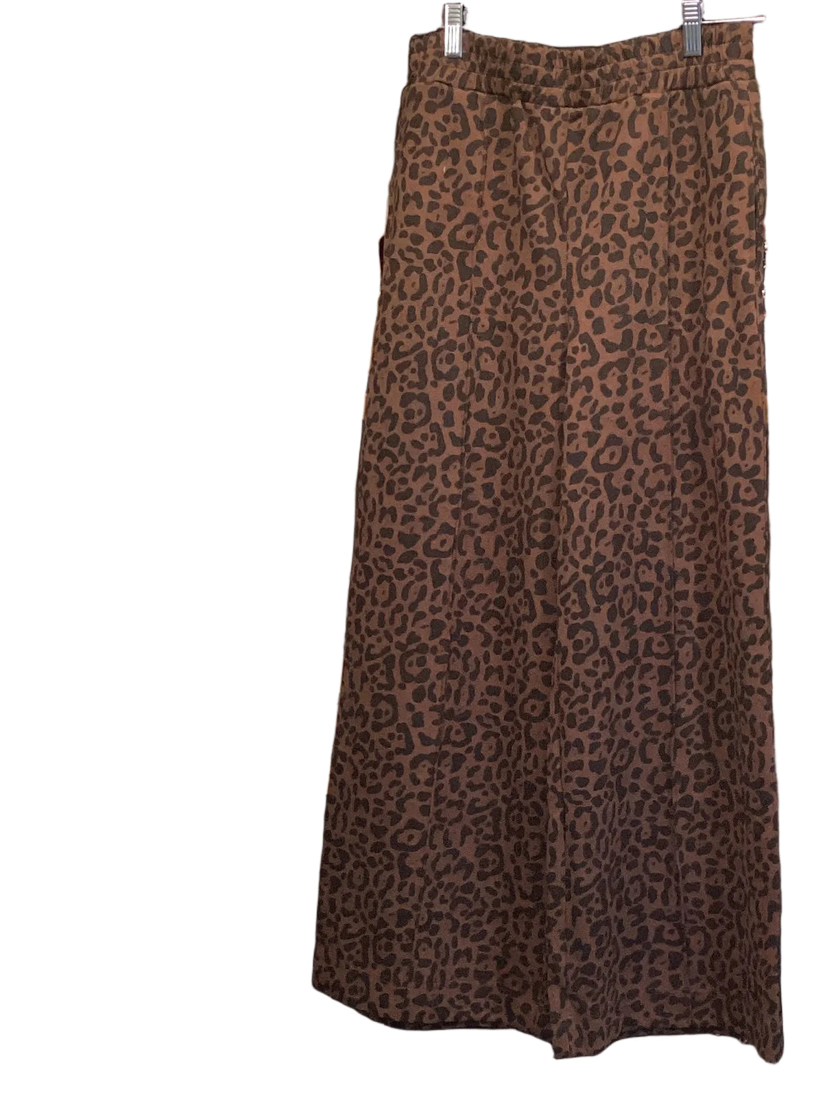 Entro Leopard Wide Leg Pant with elastic waist