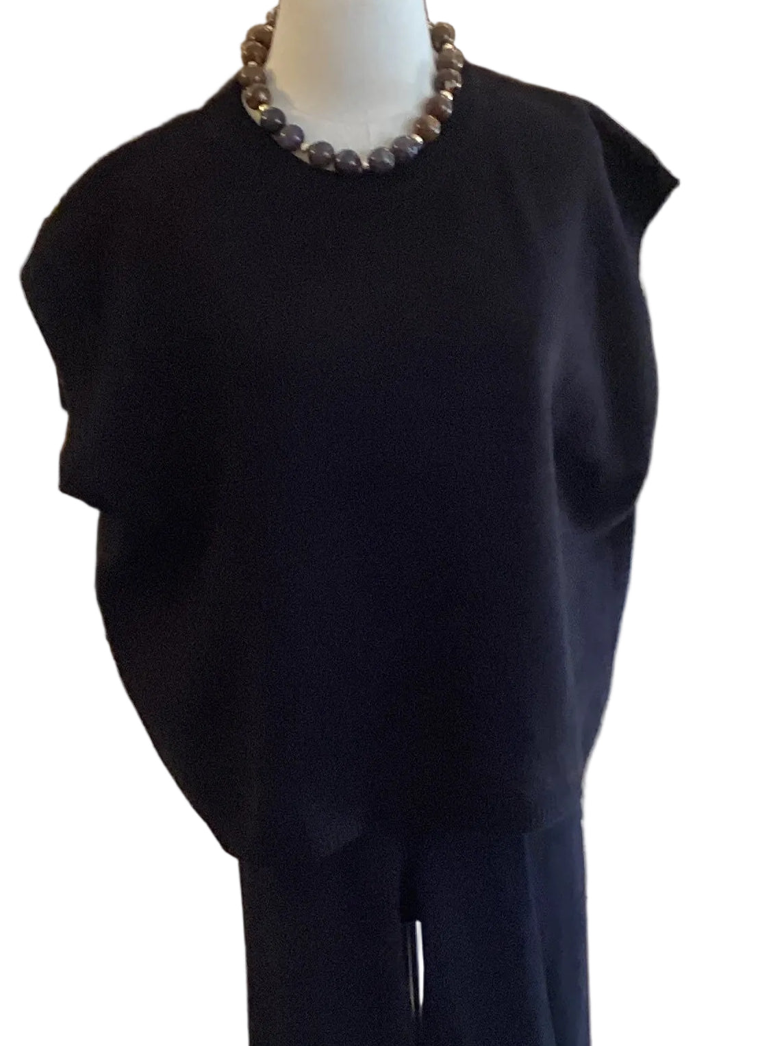 Zenana black round neck sleeveless sweater vest