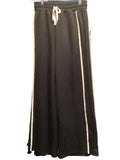 Entro black scuba pant with ivory stripe detail
